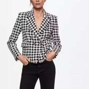 Mango Houndstooth Blazer